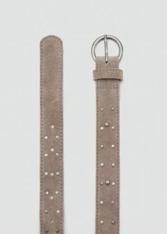 Pasek ze skóry z ćwiekami