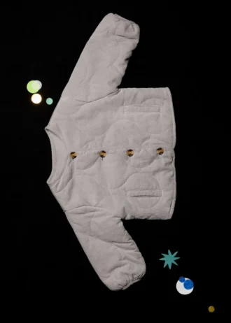 Płaszcz pikowany z tkaniny sztruksowej