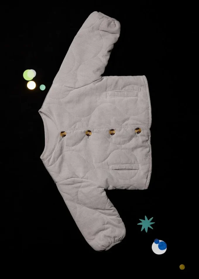 Płaszcz pikowany z tkaniny sztruksowej