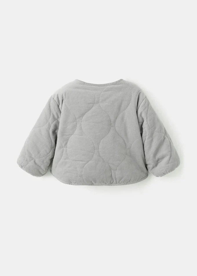 Płaszcz pikowany z tkaniny sztruksowej