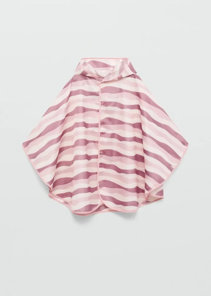 Płaszcz przeciwdeszczowy w paski z uszami Płaszcz przeciwdeszczowy w paski z uszami