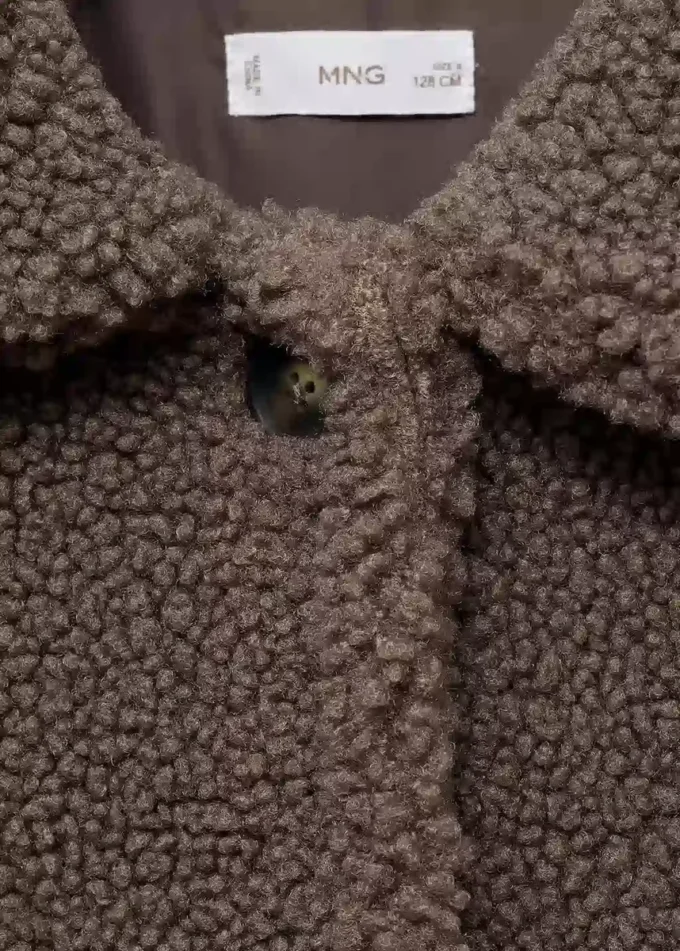 Płaszcz z efektem owczej skóry Płaszcz z efektem owczej skóry