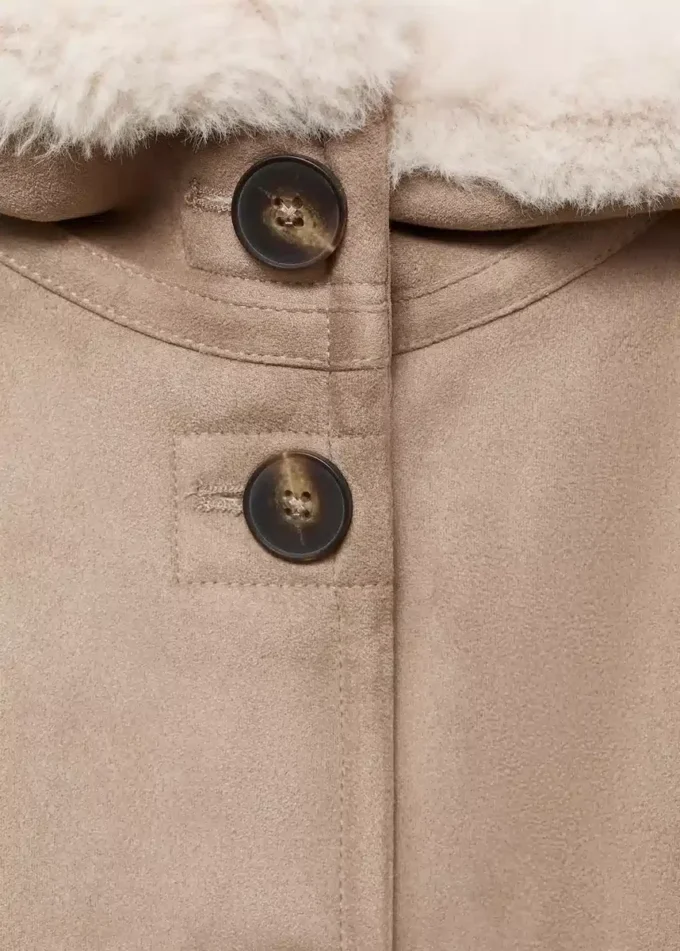 Płaszcz z futra i zamszu Płaszcz z futra i zamszu