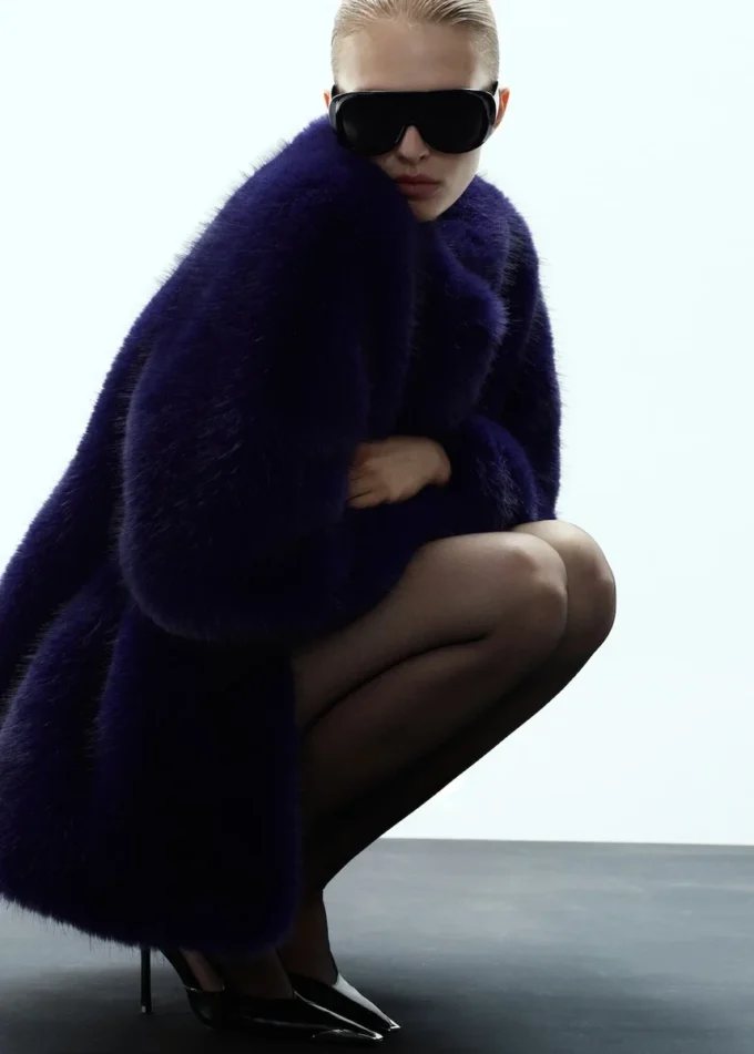 Płaszcz ze sztucznego futra Płaszcz ze sztucznego futra