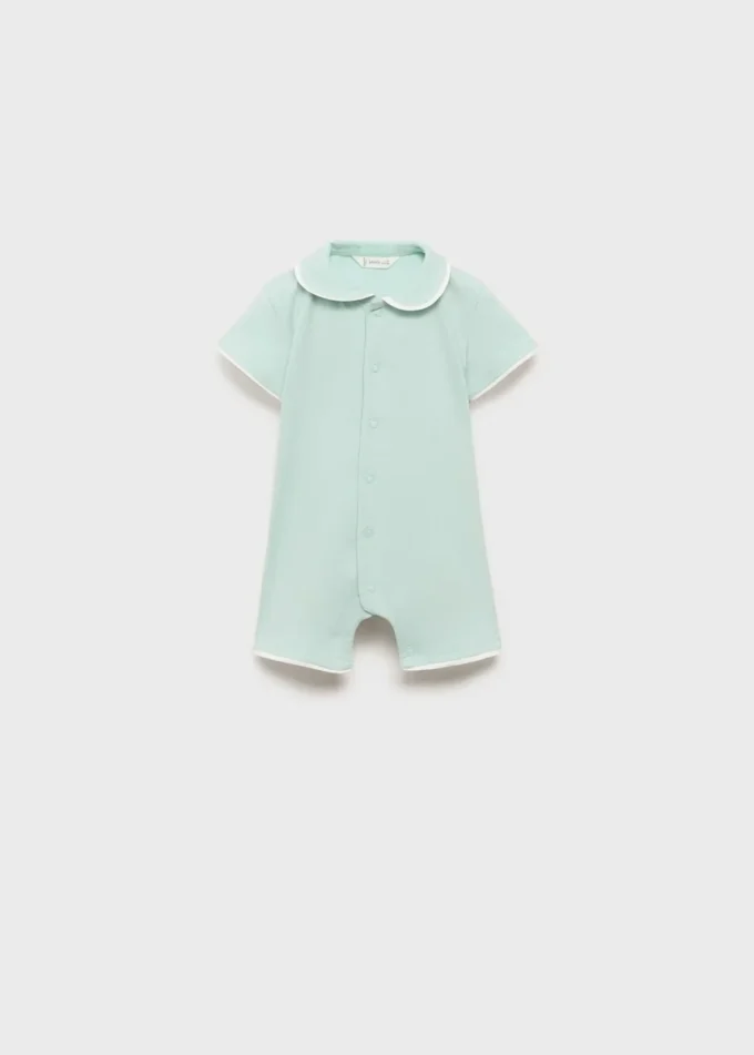 Piżama body z kołnierzykiem babydoll