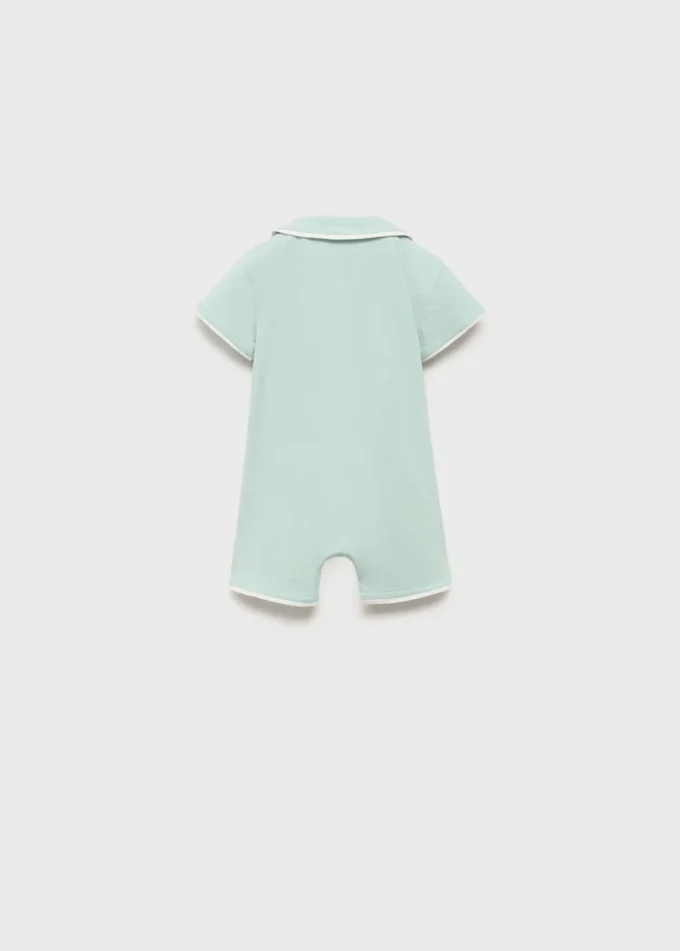 Piżama body z kołnierzykiem babydoll