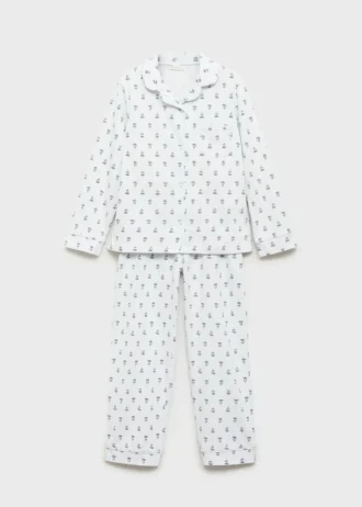 Piżama w kwiatowy wzór