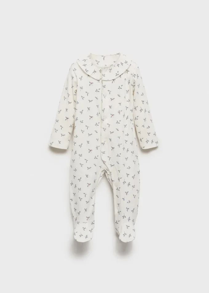 Piżama w kwiaty z kołnierzykiem typu Peter Pan Piżama w kwiaty z kołnierzykiem typu Peter Pan