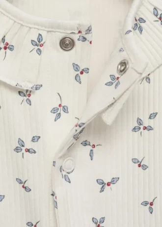 Piżama w kwiaty z kołnierzykiem typu Peter Pan