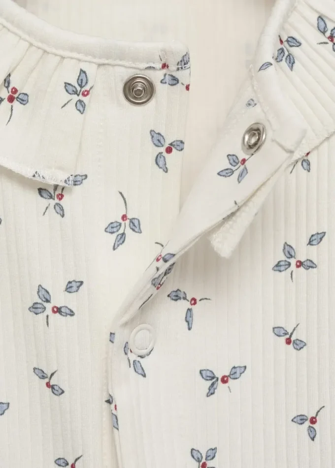 Piżama w kwiaty z kołnierzykiem typu Peter Pan Piżama w kwiaty z kołnierzykiem typu Peter Pan