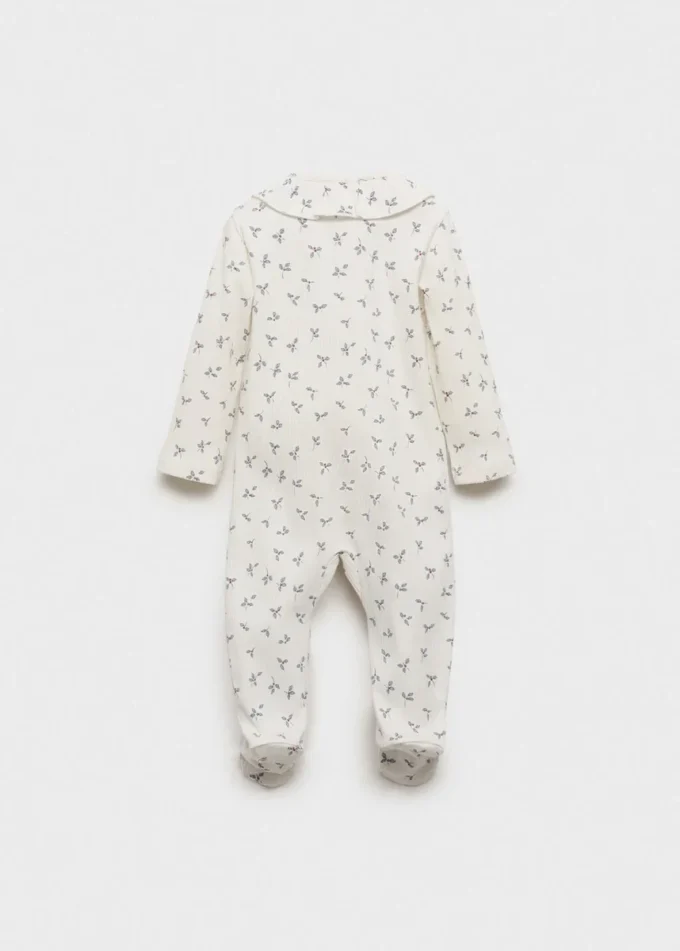 Piżama w kwiaty z kołnierzykiem typu Peter Pan Piżama w kwiaty z kołnierzykiem typu Peter Pan