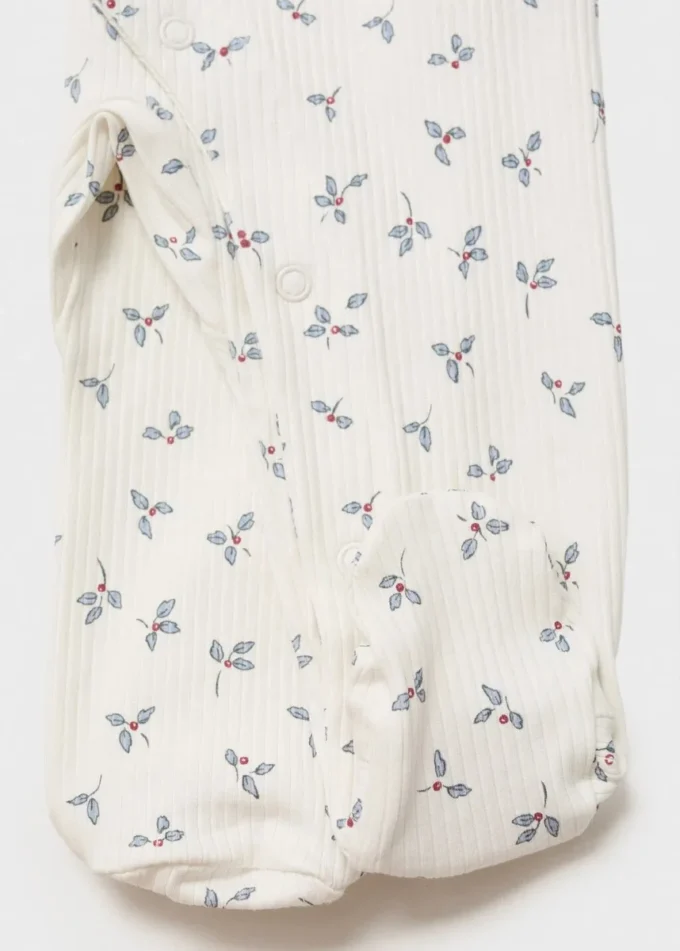 Piżama w kwiaty z kołnierzykiem typu Peter Pan Piżama w kwiaty z kołnierzykiem typu Peter Pan