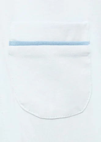 Piżama z kieszeniami i kołnierzykiem typu Peter Pan