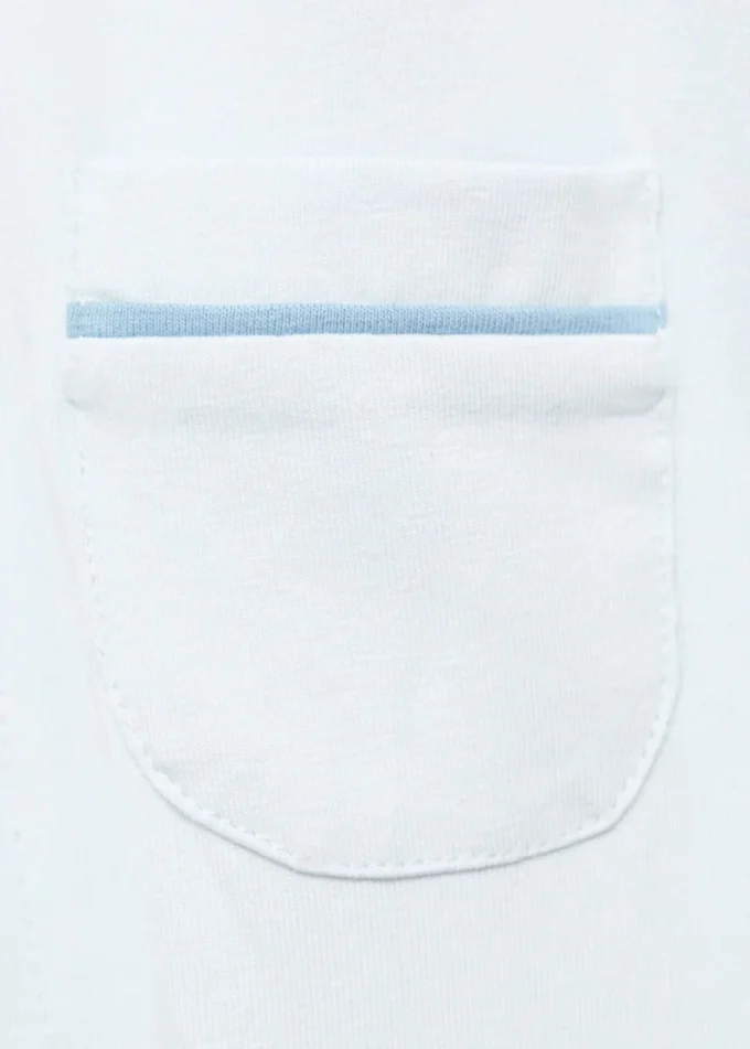 Piżama z kieszeniami i kołnierzykiem typu Peter Pan Piżama z kieszeniami i kołnierzykiem typu Peter Pan