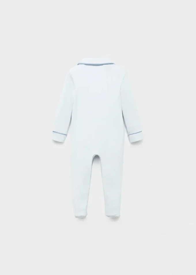 Piżama z kieszeniami i kołnierzykiem typu Peter Pan Piżama z kieszeniami i kołnierzykiem typu Peter Pan