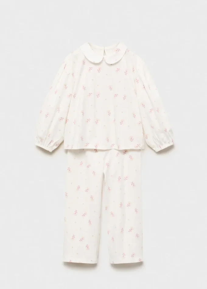 Piżama z nadrukiem i kołnierzykiem typu Peter Pan Piżama z nadrukiem i kołnierzykiem typu Peter Pan