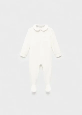 Piżama z okrągłym dekoltem i kieszenią