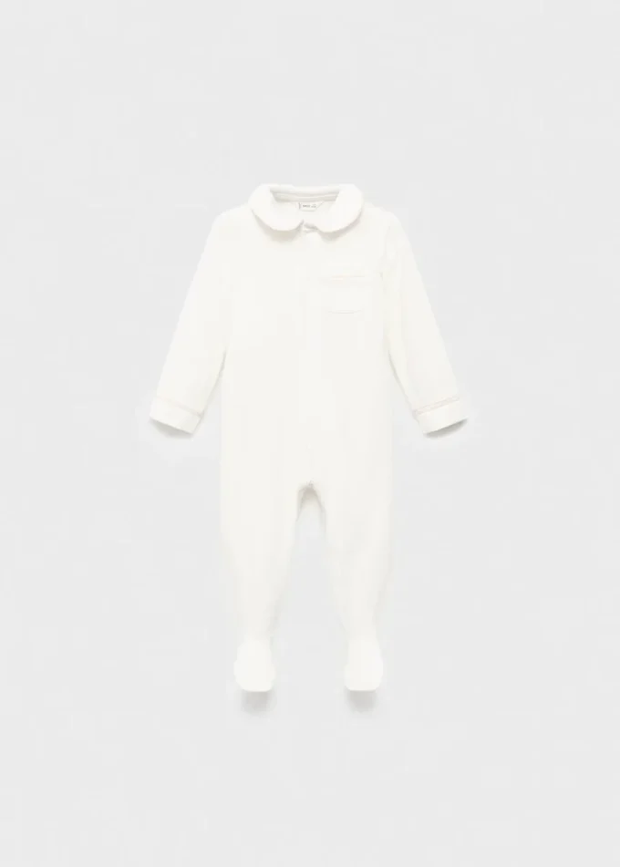 Piżama z okrągłym dekoltem i kieszenią Piżama z okrągłym dekoltem i kieszenią