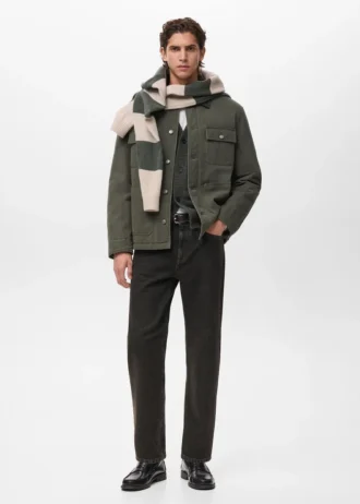 Pikowana kurtka z kołnierzem z sztruksu Pikowana kurtka z kołnierzem z sztruksu