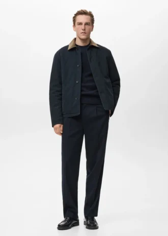 Pikowana kurtka z kołnierzem z sztruksu Pikowana kurtka z kołnierzem z sztruksu