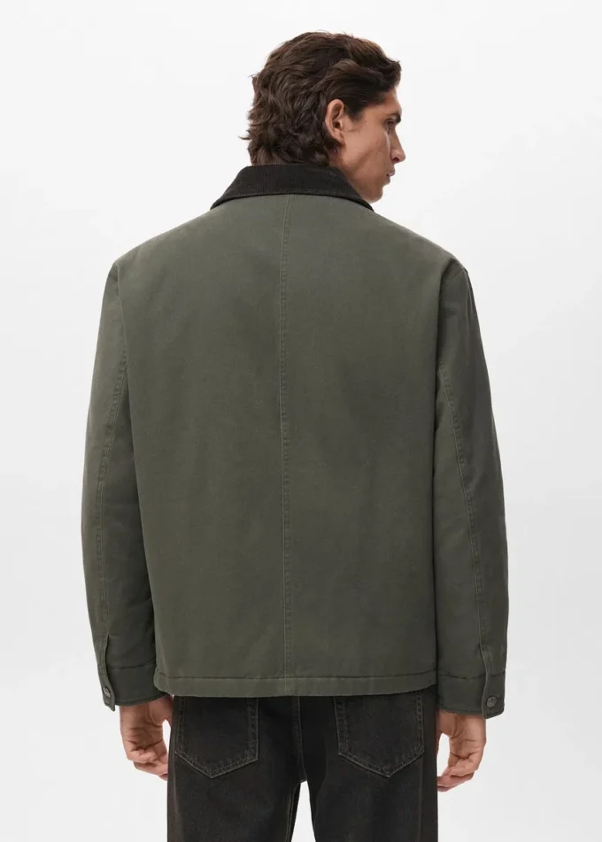 Pikowana kurtka z kołnierzem z sztruksu Pikowana kurtka z kołnierzem z sztruksu