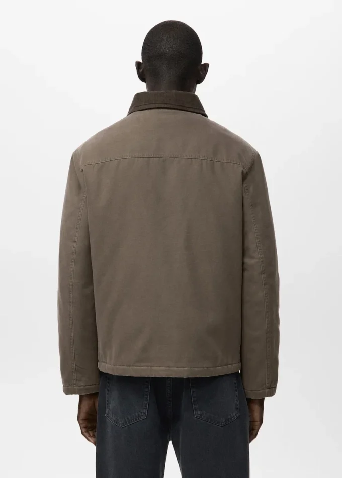 Pikowana kurtka z kołnierzem z sztruksu Pikowana kurtka z kołnierzem z sztruksu