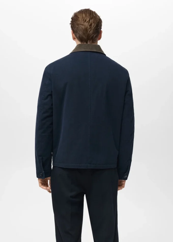 Pikowana kurtka z kołnierzem z sztruksu Pikowana kurtka z kołnierzem z sztruksu