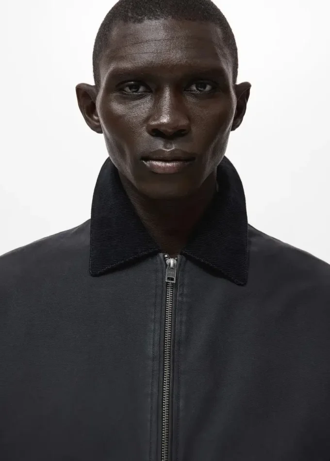 Pikowana kurtka z kołnierzem z sztruksu Pikowana kurtka z kołnierzem z sztruksu