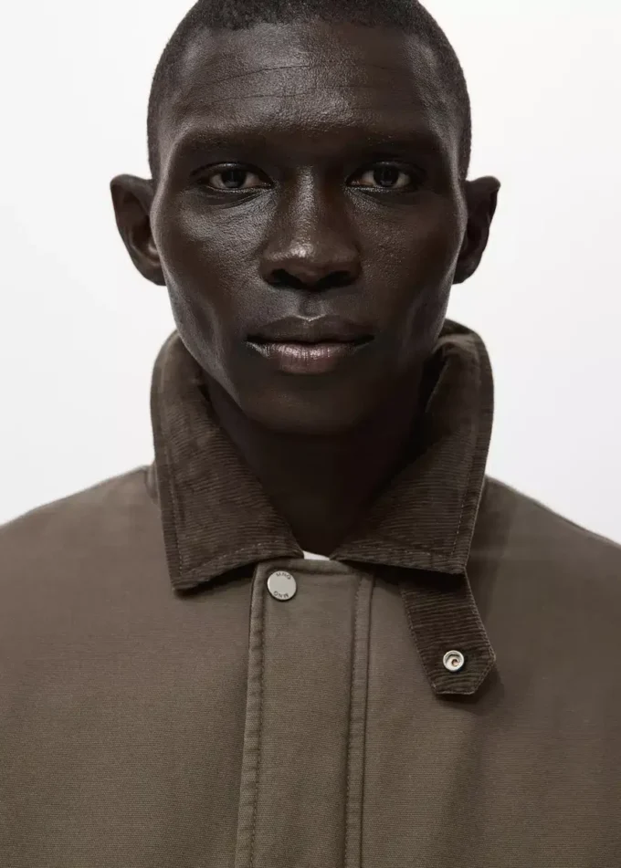 Pikowana kurtka z kołnierzem z sztruksu Pikowana kurtka z kołnierzem z sztruksu