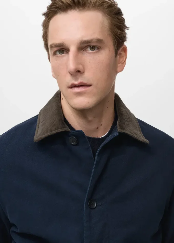 Pikowana kurtka z kołnierzem z sztruksu Pikowana kurtka z kołnierzem z sztruksu