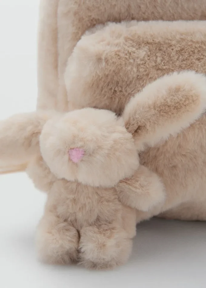 Plecak z futerkiem królika Plecak z futerkiem królika