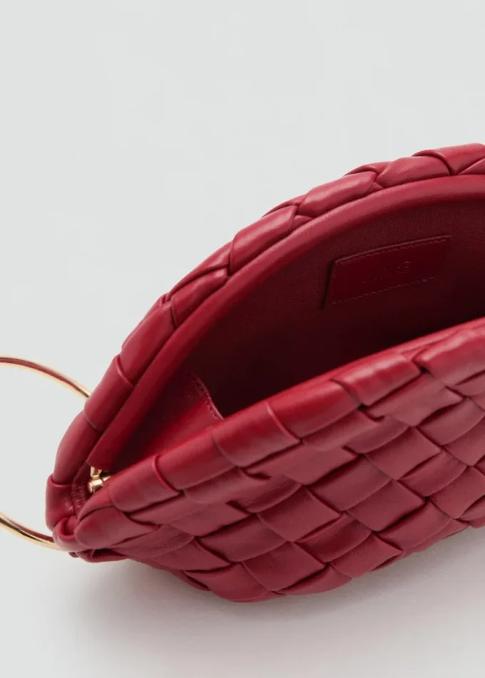 Pleciona skórzana kopertówka Pleciona skórzana kopertówka