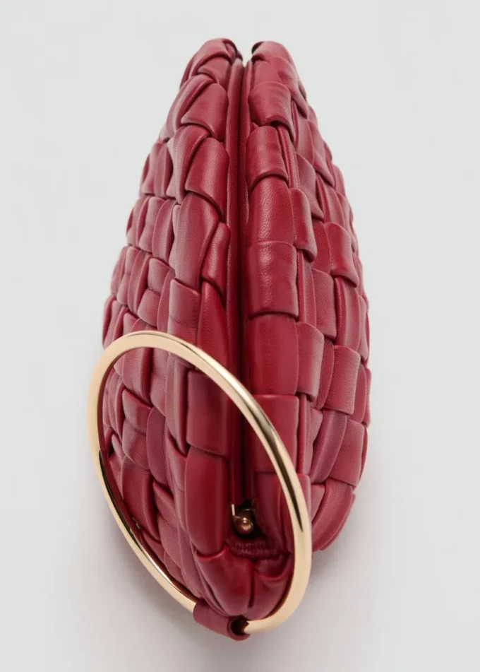 Pleciona skórzana kopertówka Pleciona skórzana kopertówka