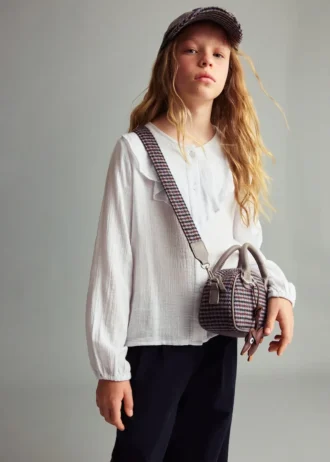 Pomarszczona koszula z falbanami Pomarszczona koszula z falbanami