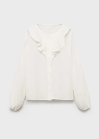 Pomarszczona koszula z falbanami Pomarszczona koszula z falbanami