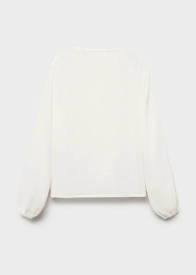 Pomarszczona koszula z falbanami Pomarszczona koszula z falbanami