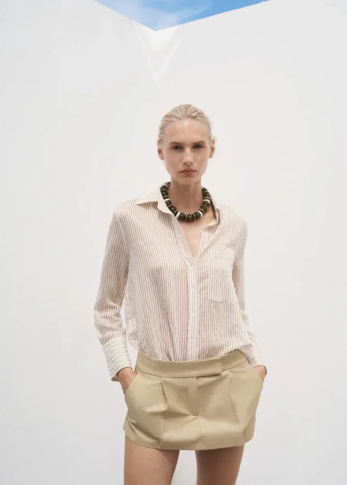 Półprzezroczysta koszula w paski Półprzezroczysta koszula w paski