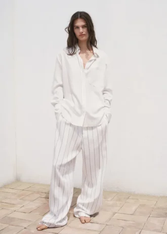 Półprzezroczysta koszula w paski