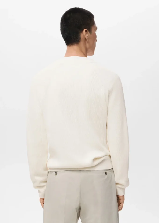 Prążkowany kardigan z dzianiny z guzikami Prążkowany kardigan z dzianiny z guzikami