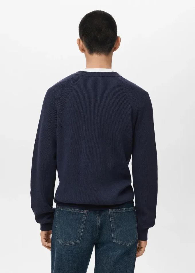 Prążkowany kardigan z dzianiny z guzikami Prążkowany kardigan z dzianiny z guzikami