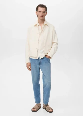 Prosta bawełniana kurtka z guzikami