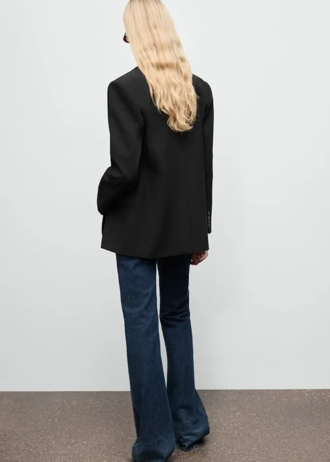 Prosta marynarka z kieszeniami z klapką Prosta marynarka z kieszeniami z klapką