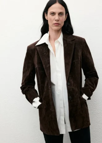 Prosta marynarka z zamszu