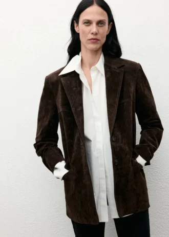 Prosta marynarka z zamszu