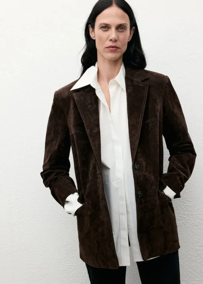 Prosta marynarka z zamszu Prosta marynarka z zamszu