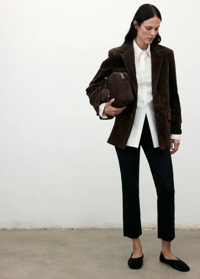 Prosta marynarka z zamszu Prosta marynarka z zamszu