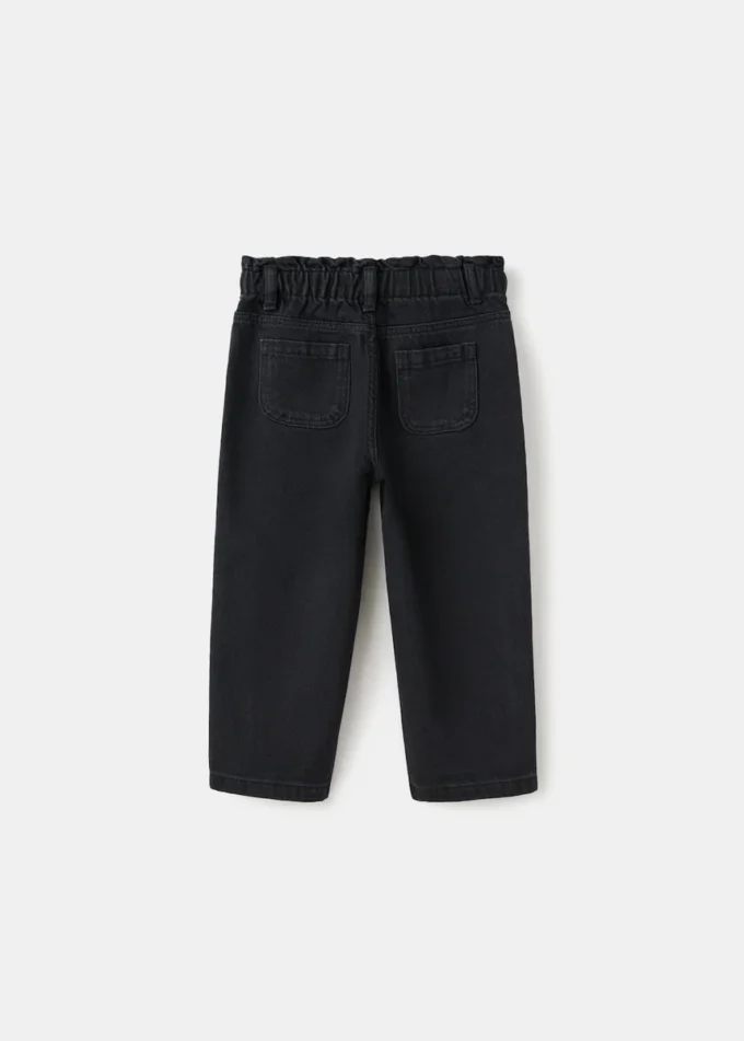 Proste dżinsy z detalami z kryształków Proste dżinsy z detalami z kryształków