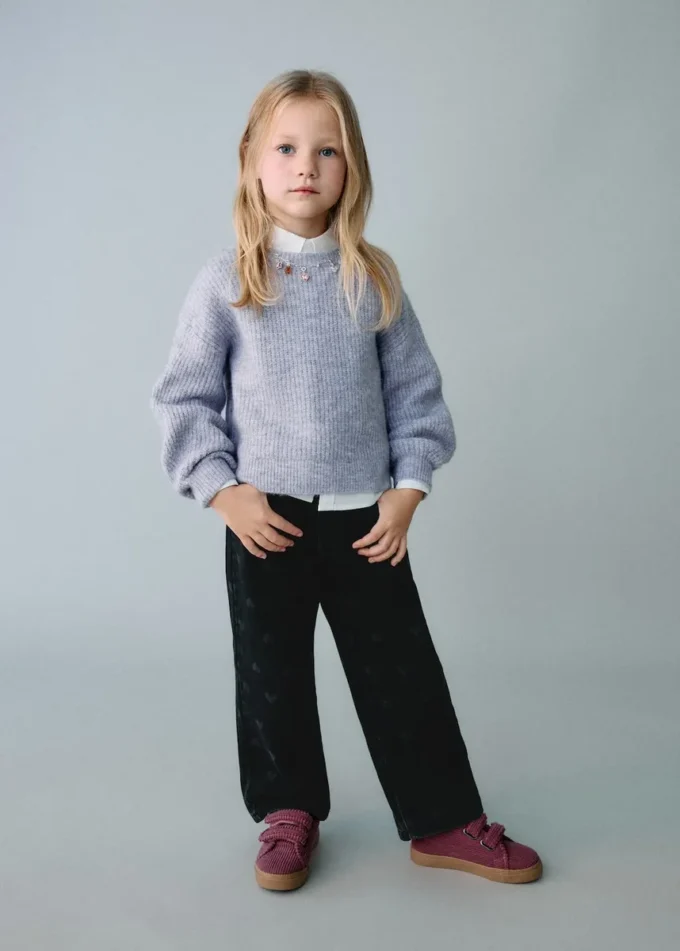 Proste dżinsy z sercami Proste dżinsy z sercami