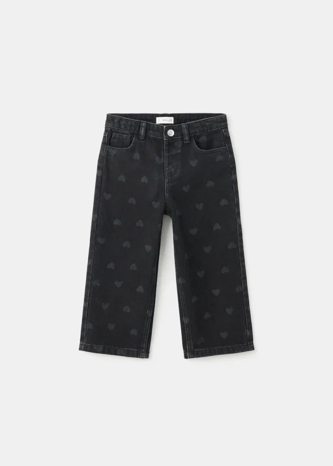 Proste dżinsy z sercami Proste dżinsy z sercami