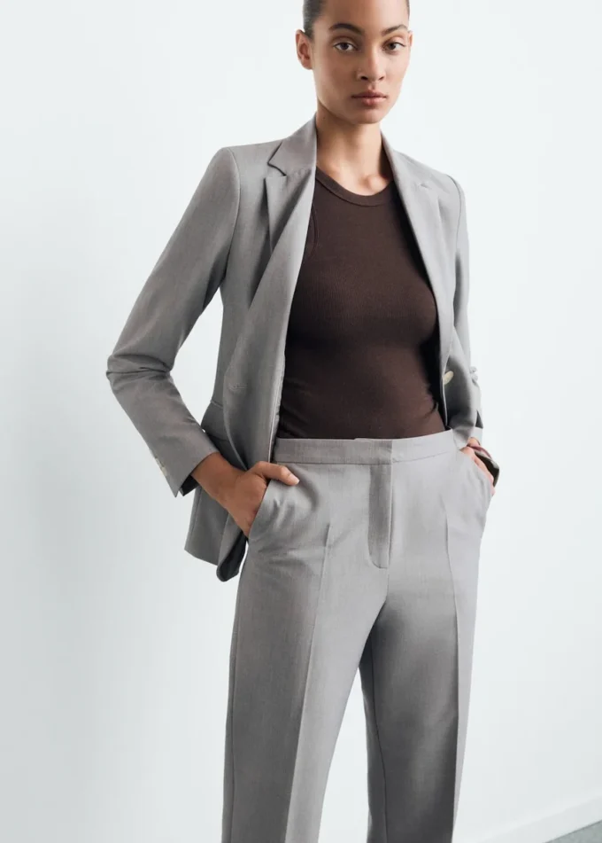 Proste spodnie garniturowe Proste spodnie garniturowe